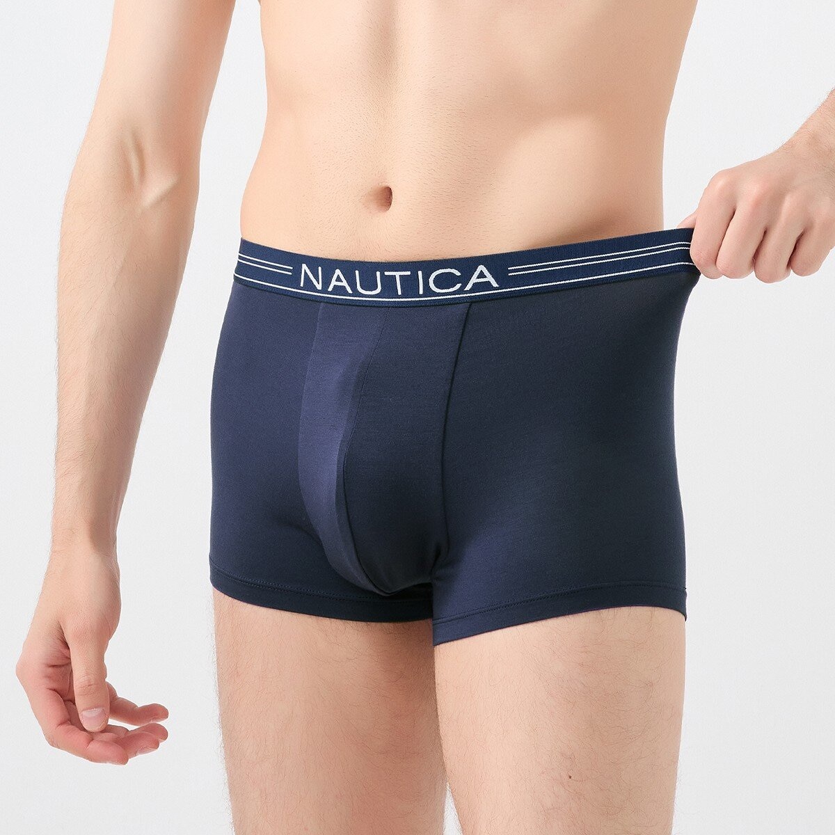 Nautica 男莫代爾平口褲四入組 S