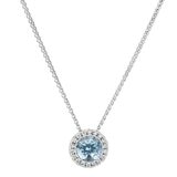 0.1克拉 海藍寶石鑽石項鍊 VS2/I 0.1克拉 海藍寶石鑽石項鍊 VS2/I