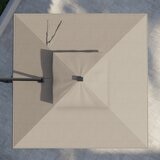 ATLeisure 10 呎戶外方形遮陽傘 附傘座 米色