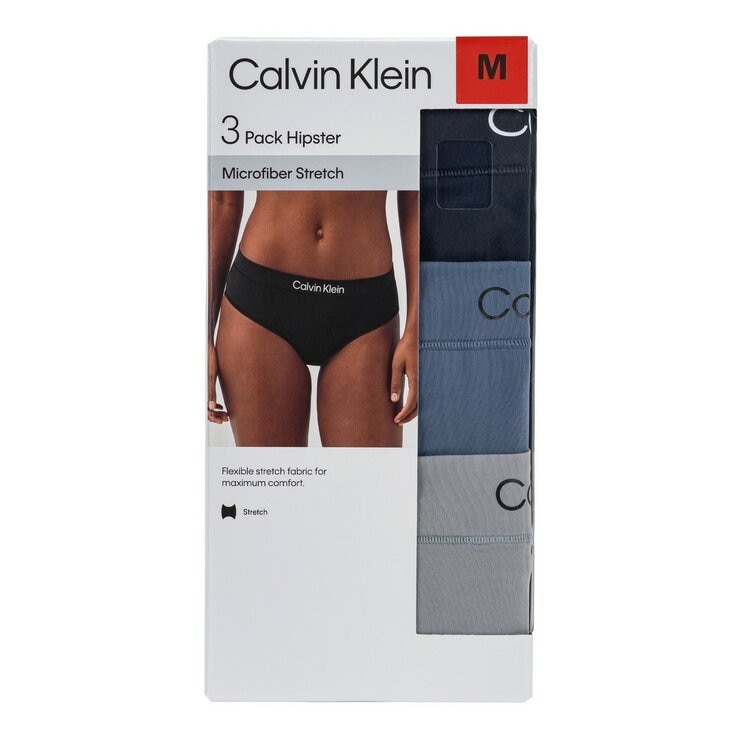 Calvin Klein 女內褲三入組 M 深藍+藍+灰 Calvin Klein 女內褲三入組 M 深藍+藍+灰