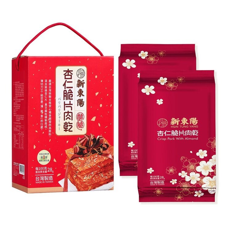 新東陽 杏仁脆片肉乾禮盒 300公克 新東陽 杏仁脆片肉乾禮盒 300公克