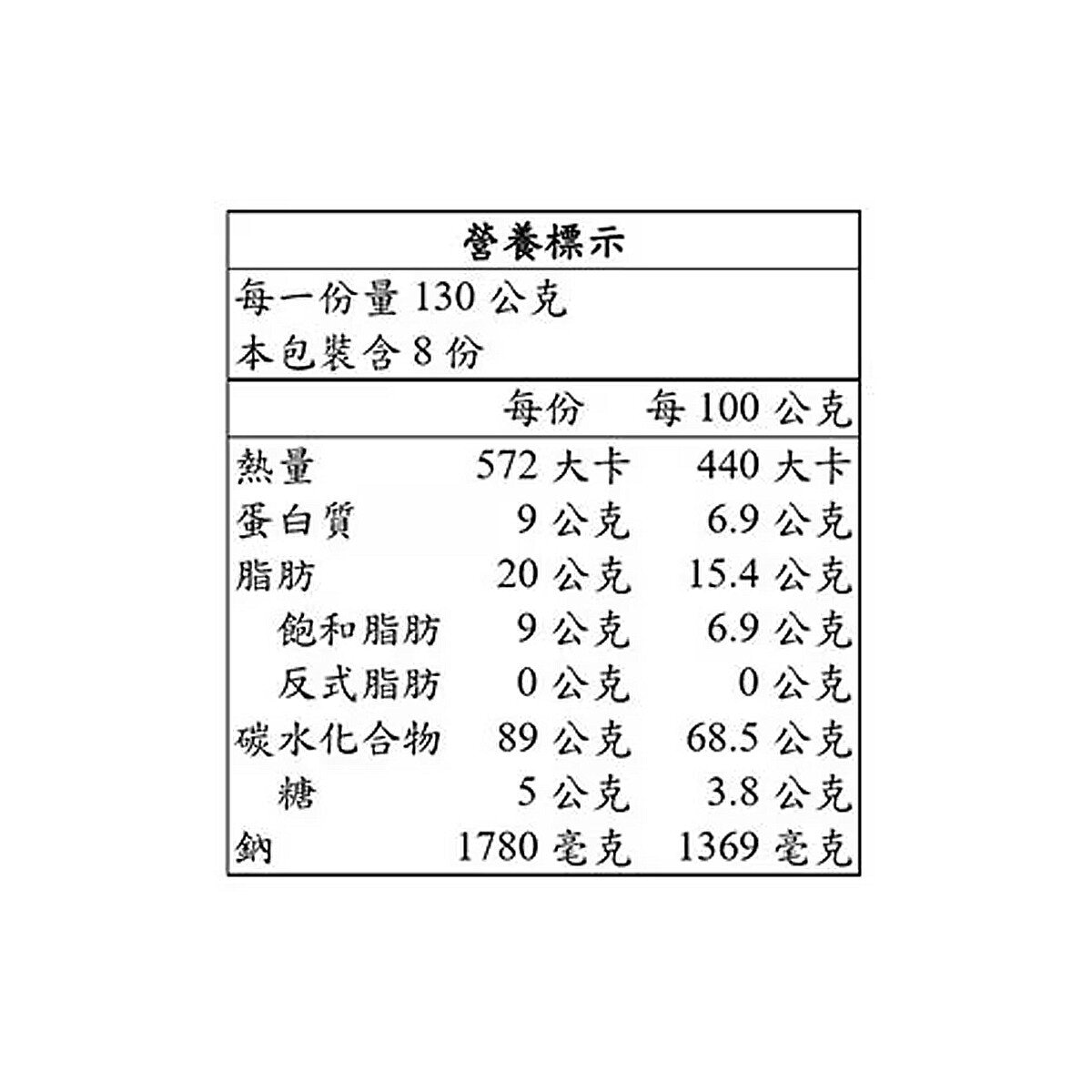 農心 炒碼麵 130公克 X 8包