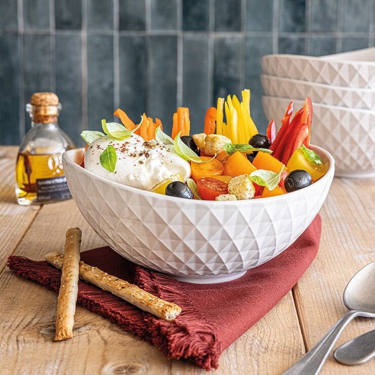 Over & Back Bistro Diamond 系列 橢圓形瓷碗 X 4件組