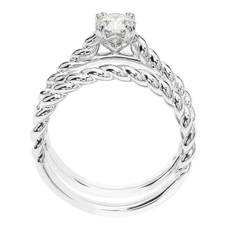 0.50克拉 圓形鑽石戒指 VS2/I