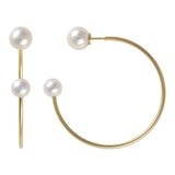 Tokyo Pearl 18K黃K金 6公釐 - 8.0公釐 Akoya 珍珠耳環