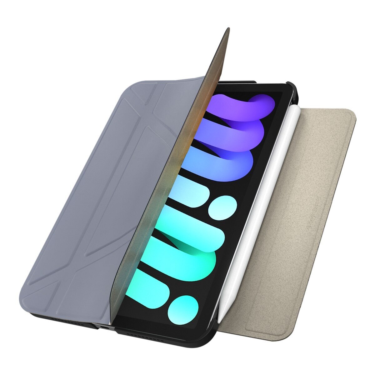 SwitchEasy Origami 全方位多角度支架保護套 適用於 iPad mini 7 2024 / A17 Pro / mini 6 2021 阿拉斯加藍