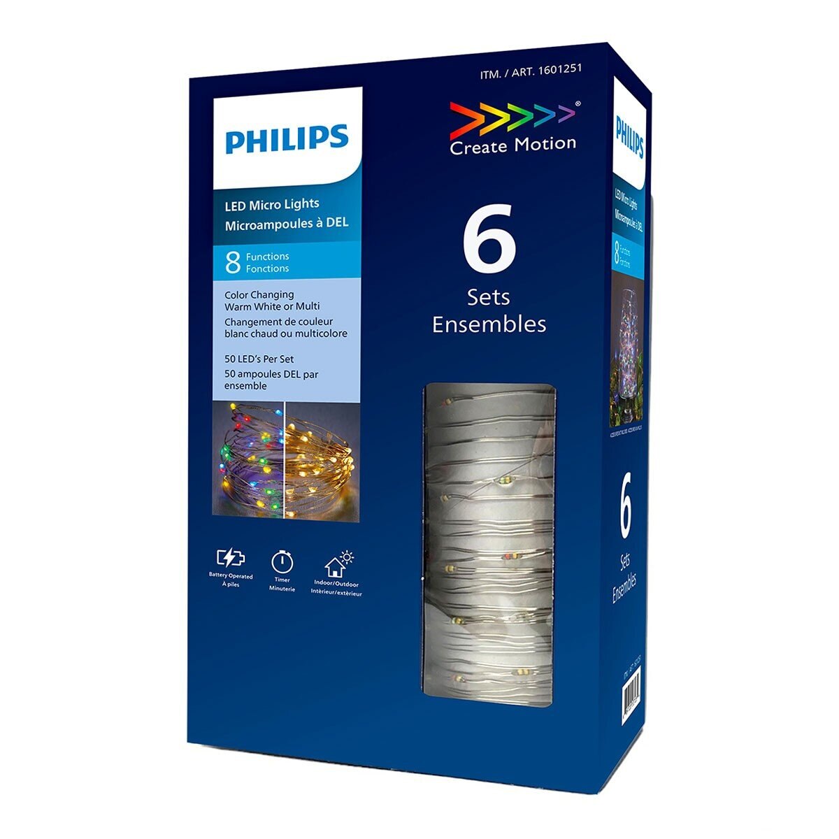Philips LED 雙色銅絲裝飾燈 6入