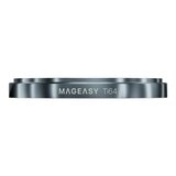 MAGEASY Bright M 不發黃軍規磁吸透明殼 iPhone 17 Pro(白磁圈) + 鏡頭保護貼Lenz鈦合金(迷霧鈦) + Vetro 9H 鋼化玻璃保護膜