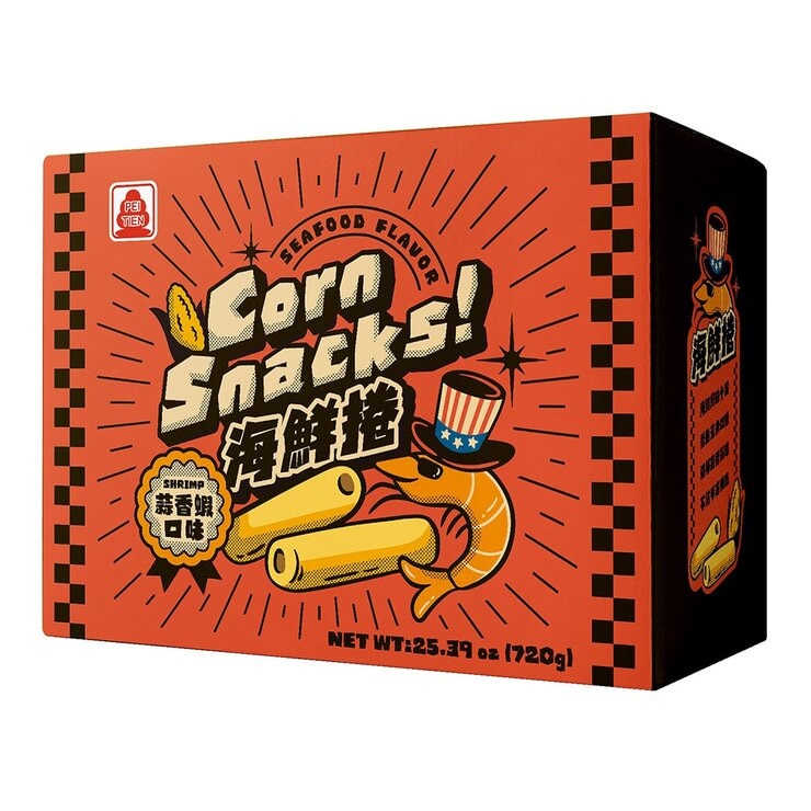 北田 海鮮捲蒜香蝦口味 120公克 X 6包