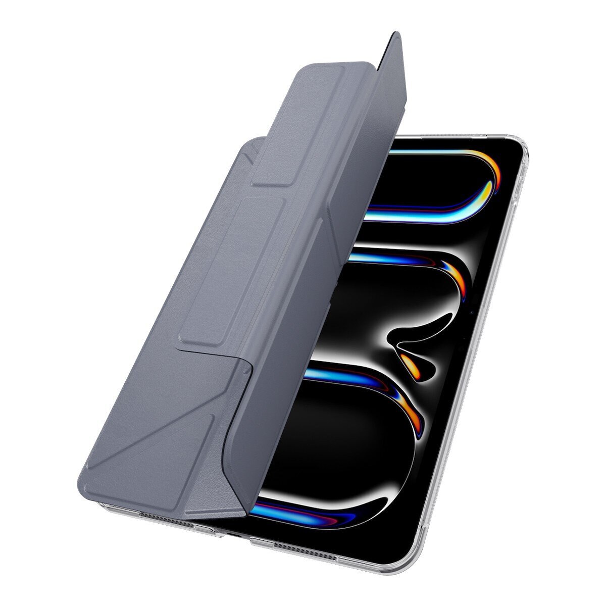 MAGEASY Facet 全方位支架透明背蓋保護套 2024 iPad Pro 11吋 阿拉斯加藍