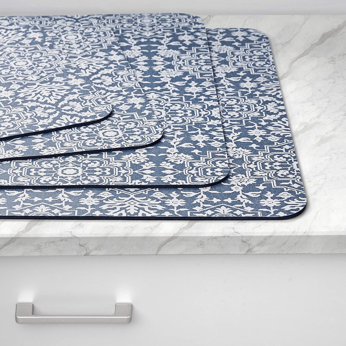 Creative Home 多用途吸水止滑墊 四入組 38公分 X 50公分 2入 + 50公分 X 76公分 2入 藍