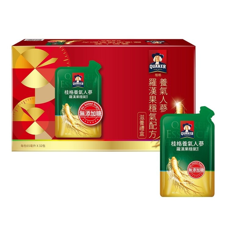 桂格 養氣人蔘 羅漢果穩氣配方滋補液 65毫升 X 32包