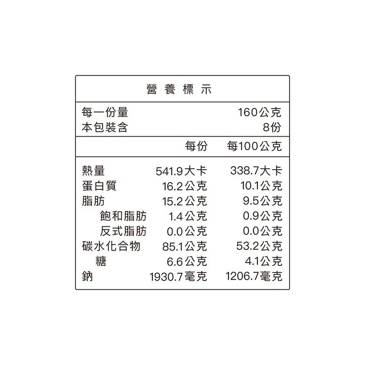 金博家 錢家私房炸醬麵 160公克 X 8入