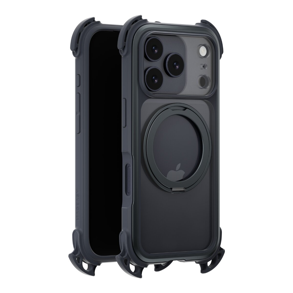 MAGEASY Odyssey Ultra M 終極防摔磁吸支架掛繩手機殼 iPhone 17 Pro + 鏡頭保護貼Lenz 鈦合金 + Vetro 9H 鋼化玻璃保護膜