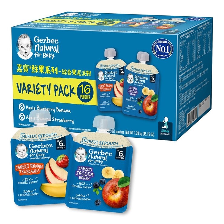 嘉寶綜合果泥派對 80公克 X 16入