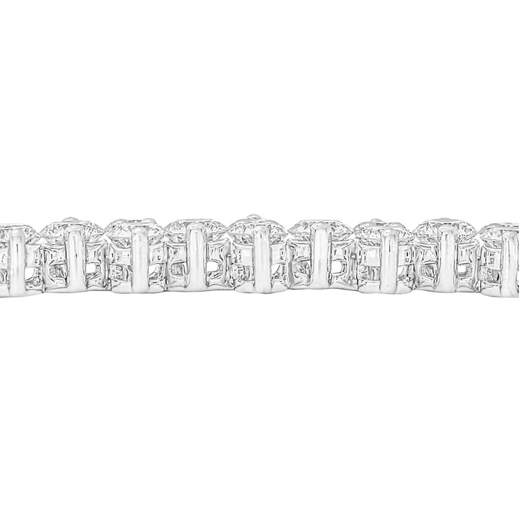 10克拉 14K白K金 圓形鑽石手環 VS2/I