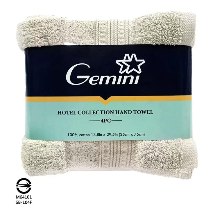 Gemini 飯店毛巾 4入組 35公分 X 75公分 米