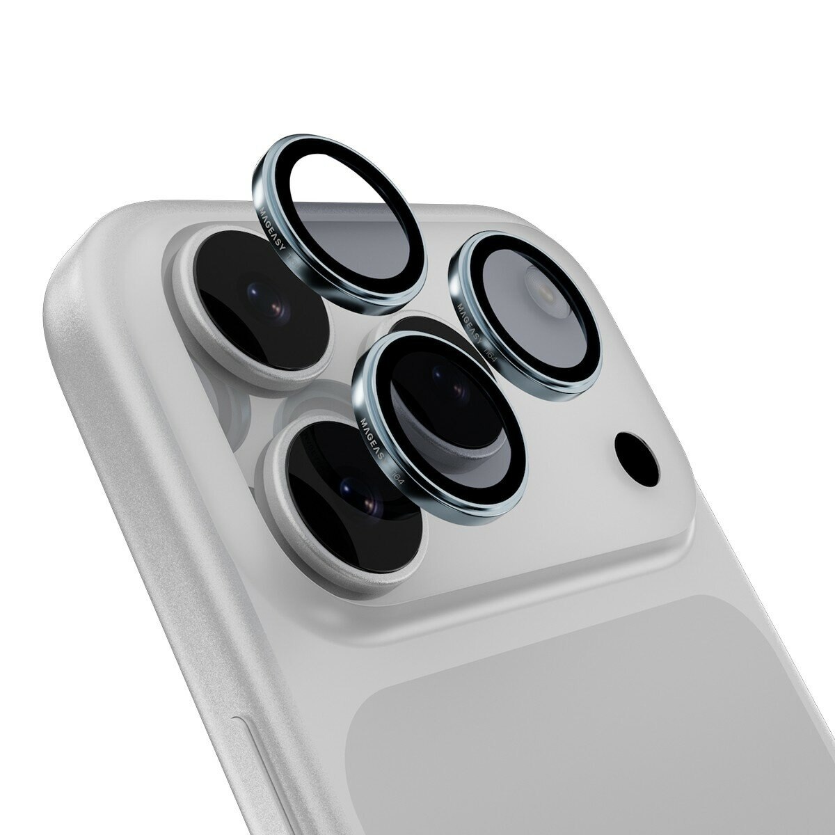 MAGEASY MagStand 360 M 磁吸旋轉支架防摔手機殼 iPhone 17 Pro(午夜) + 鏡頭保護貼Lenz 鈦合金(迷霧鈦) + Vetro 9H 鋼化玻璃保護膜