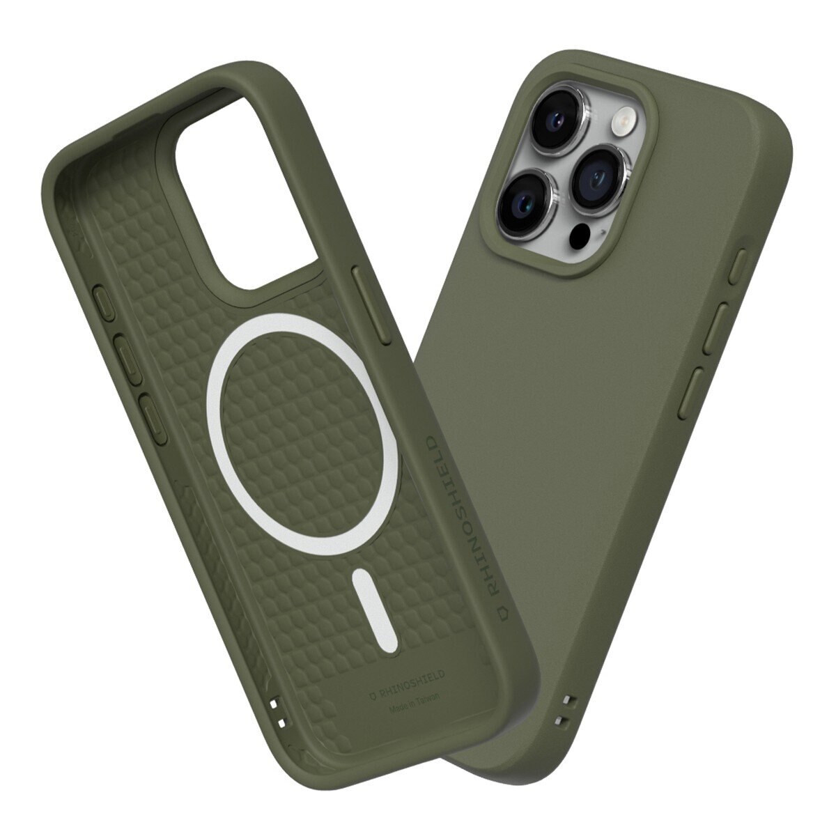 犀牛盾 iPhone 15 Pro SolidSuit MagSafe 兼容 經典防摔手機殼 + 9H 抗藍光鋼化玻璃保護貼