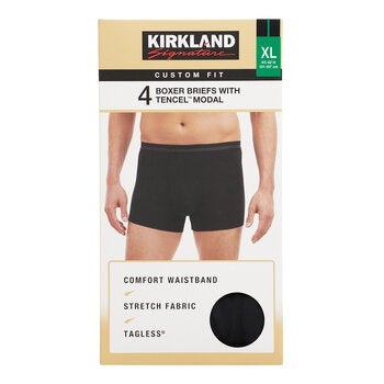 科克蘭 男莫代爾四角內褲 4入組 XL