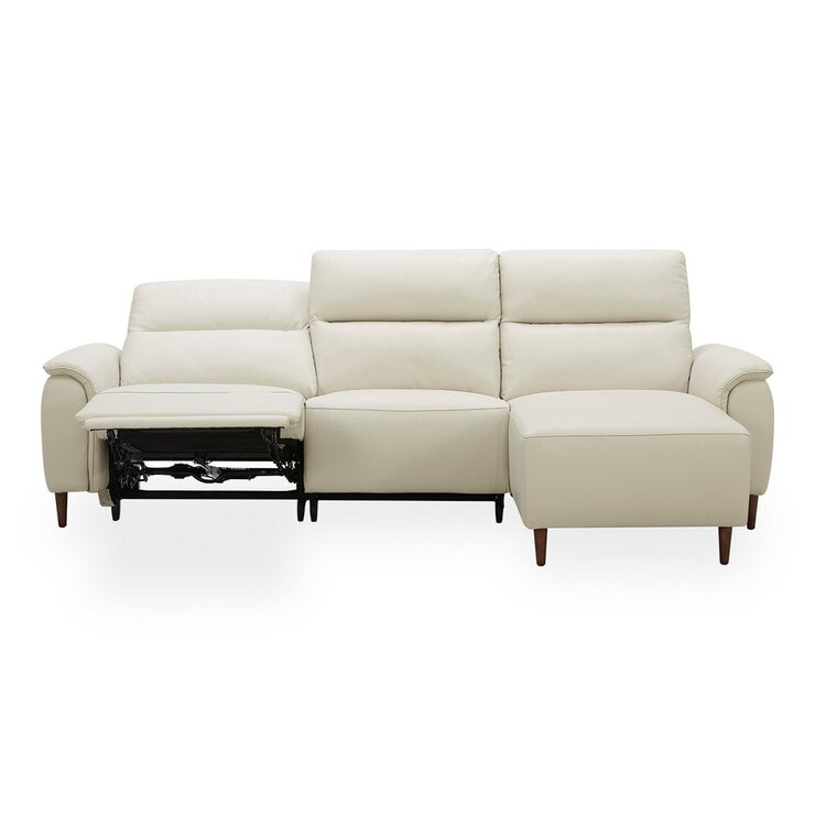 Aiden & Ivy 牛皮電動L型沙發 右