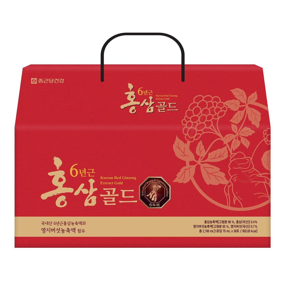 鍾根堂 六年根紅蔘液 70毫升 X 30包