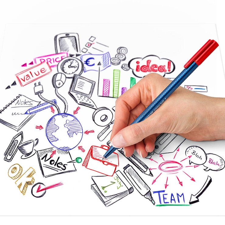 施德樓 三角舒寫原子筆 30支多種顏色選擇