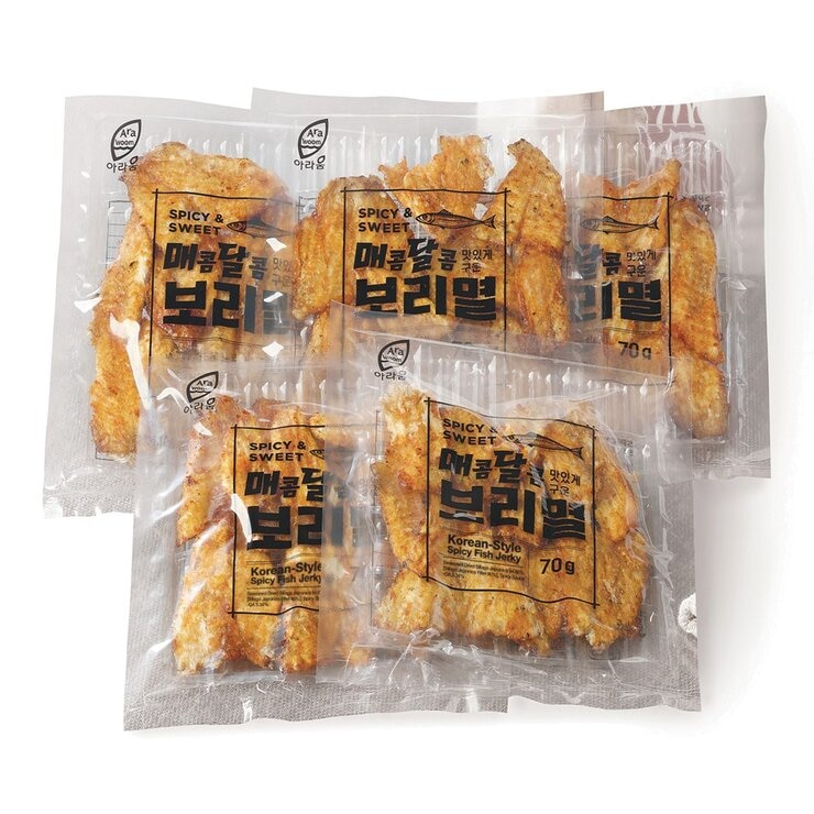 Arawoom 韓國香辣魚乾 70公克 X 5包