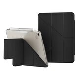 MAGEASY Facet 全方位支架透明背蓋保護套 (筆槽款) 適用於 2022 - 2020 10.9 / 11 /2024 Air 黑