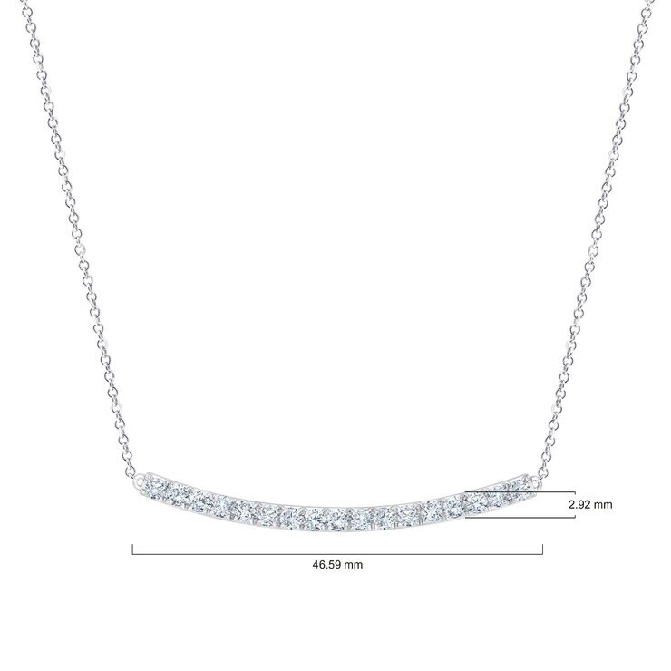 1.00 克拉 14K白K金 鑽石項鍊 VS2/I