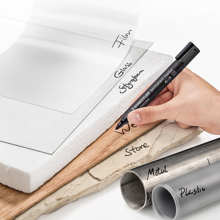 施德樓MS352防乾油性麥克筆圓頭黑 20支