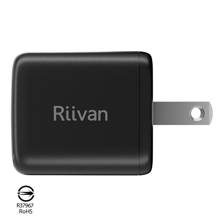 Riivan 45W GaN 氮化鎵迷你電源供應器2入組 黑