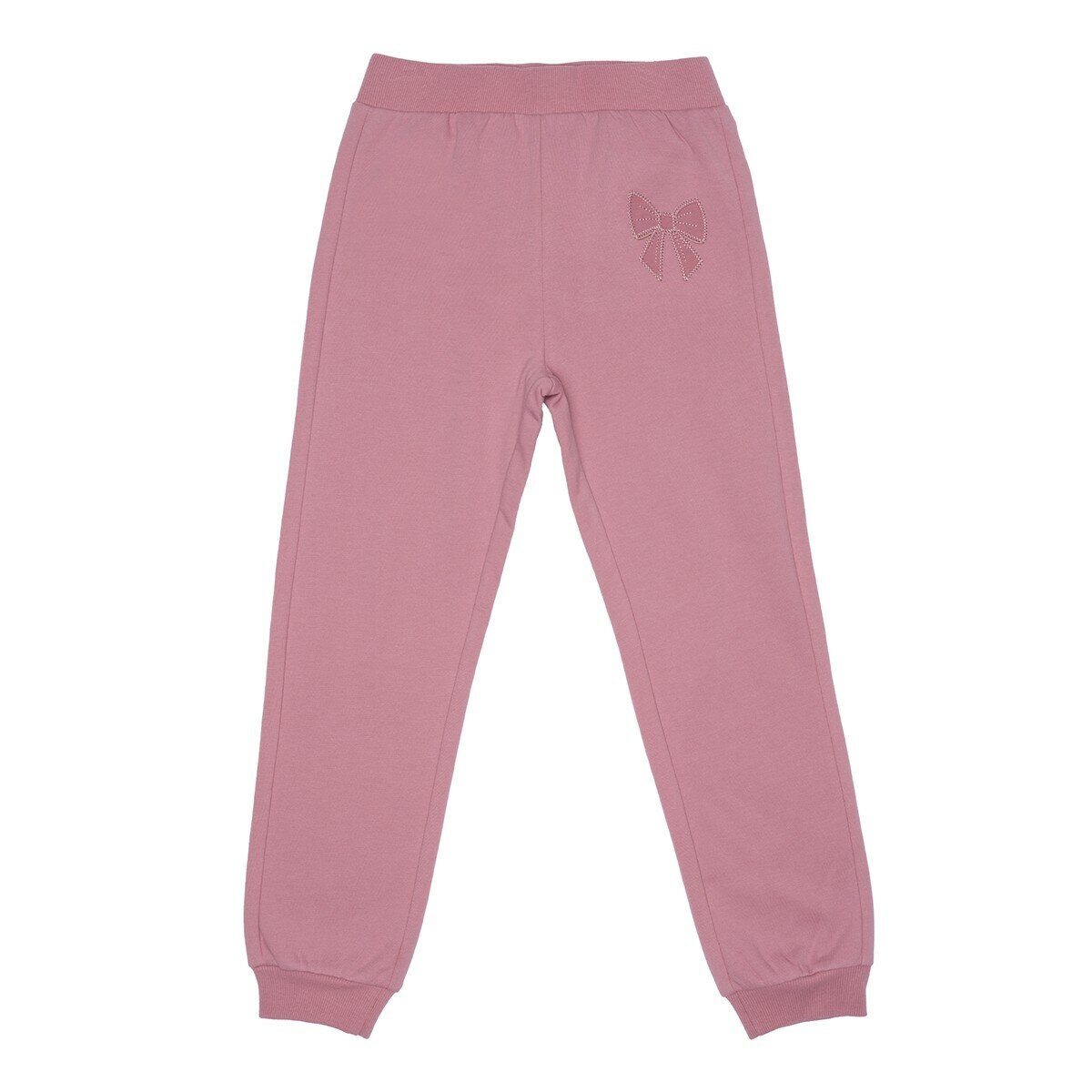 Pekkle 兒童運動長褲二件組 粉/米白 4T