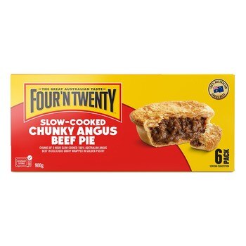 Four'n Twenty 冷凍澳洲安格斯牛肉派 150公克 X 6入 Four'n Twenty 冷凍澳洲安格斯牛肉派 150公克 X 6入