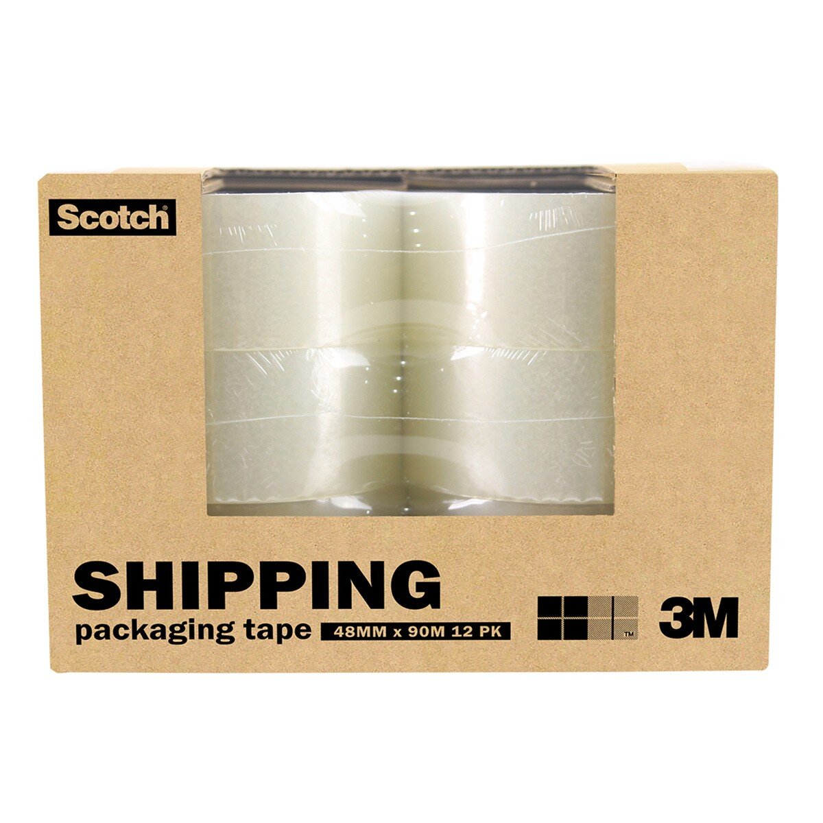 3M Scotch 封箱膠帶 4.8公分 X 90公尺 X 12入