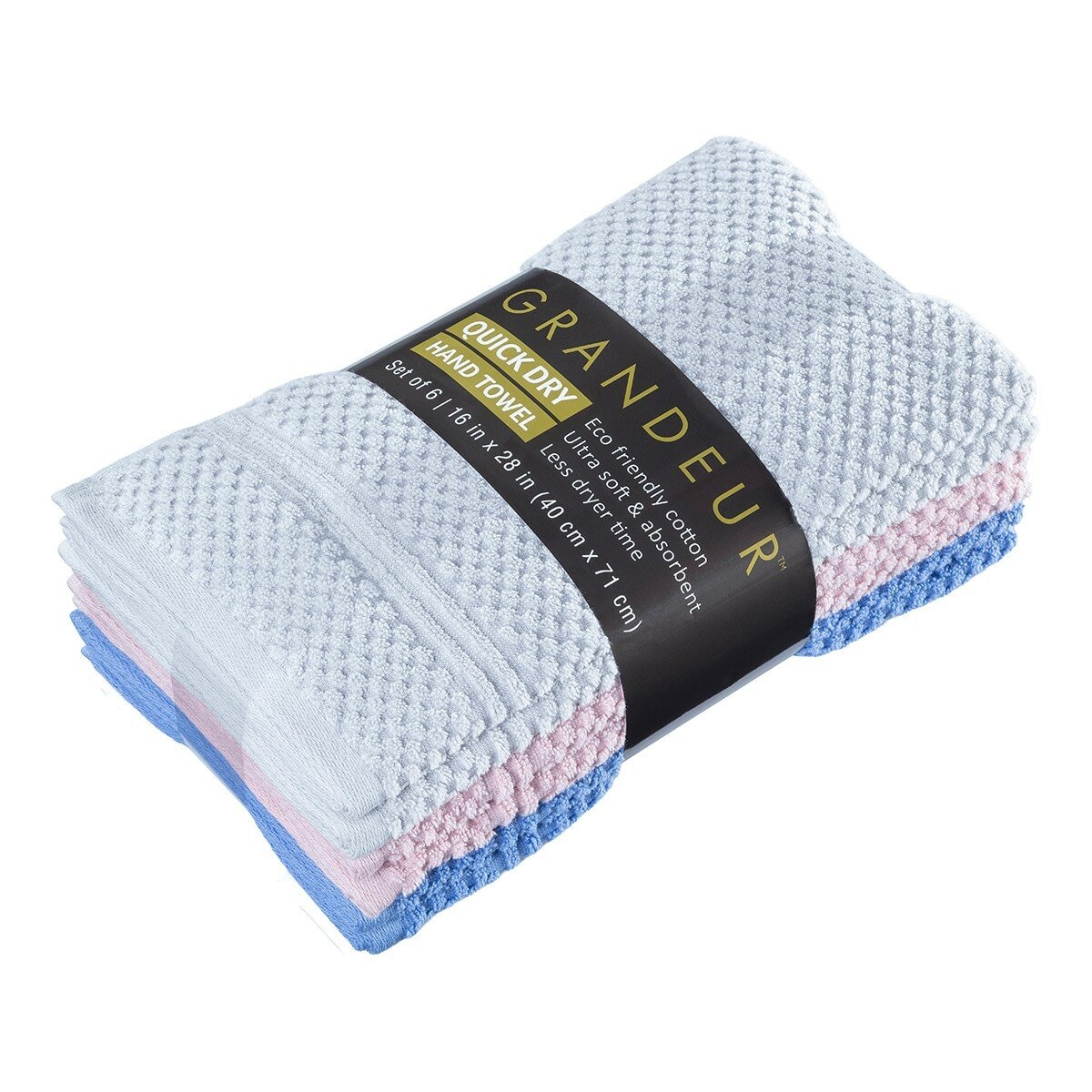 Grandeur 快乾毛巾 6入組 40公分 X 71公分 灰/粉/淺紫 Grandeur 快乾毛巾 6入組 40公分 X 71公分 灰/粉/淺紫