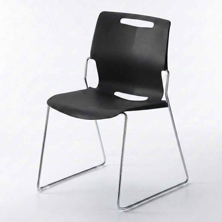 Musical Chairs Cache 可堆疊辦公椅 黑