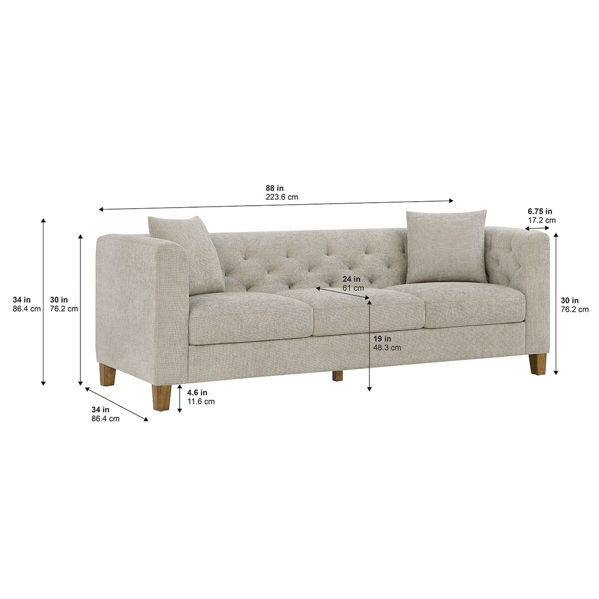 Thomasville 布面沙發