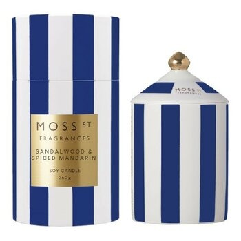 MOSS ST. FRAGRANCES 大陶瓷蠟燭 360公克 檀香與柑橘香