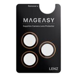 MAGEASY Bright M 不發黃軍規磁吸透明殼 iPhone 17 Pro Max(珊瑚磁圈) + 鏡頭保護貼Lenz(珊瑚) + Vetro 9H 鋼化玻璃保護膜