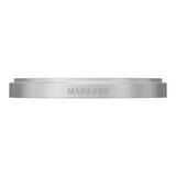 MAGEASY Bright M 不發黃軍規磁吸透明殼 iPhone 17 Pro(午夜磁圈) + 鏡頭保護貼Lenz(白色) + Vetro 9H 鋼化玻璃保護膜