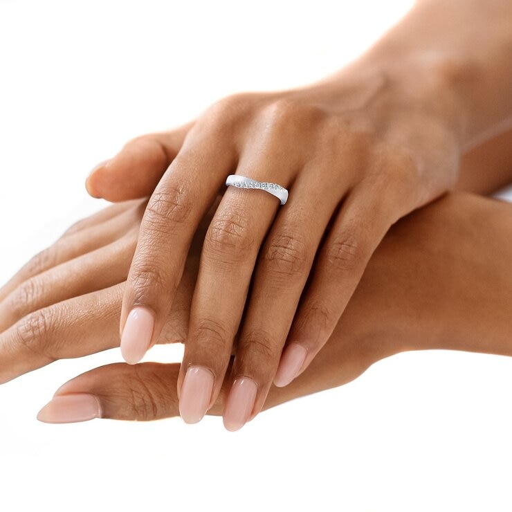 0.22克拉 14K白K金 圓形鑽石戒指 VS2/I