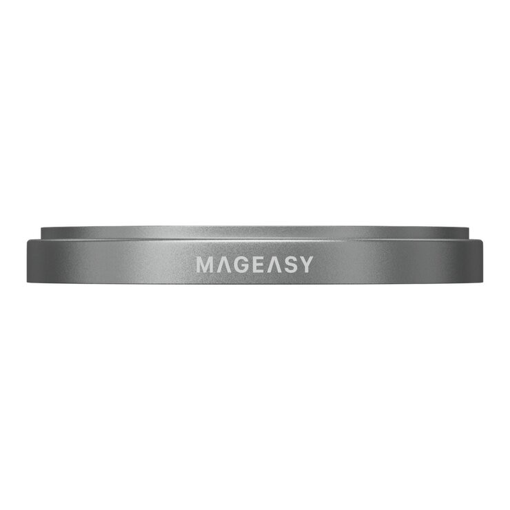 MAGEASY Bright M 不發黃軍規磁吸透明殼 iPhone 17 Pro(迷霧磁圈) + 鏡頭保護貼Lenz(迷霧) + Vetro 9H 鋼化玻璃保護膜