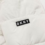 DKNY 男長版連帽外套 白