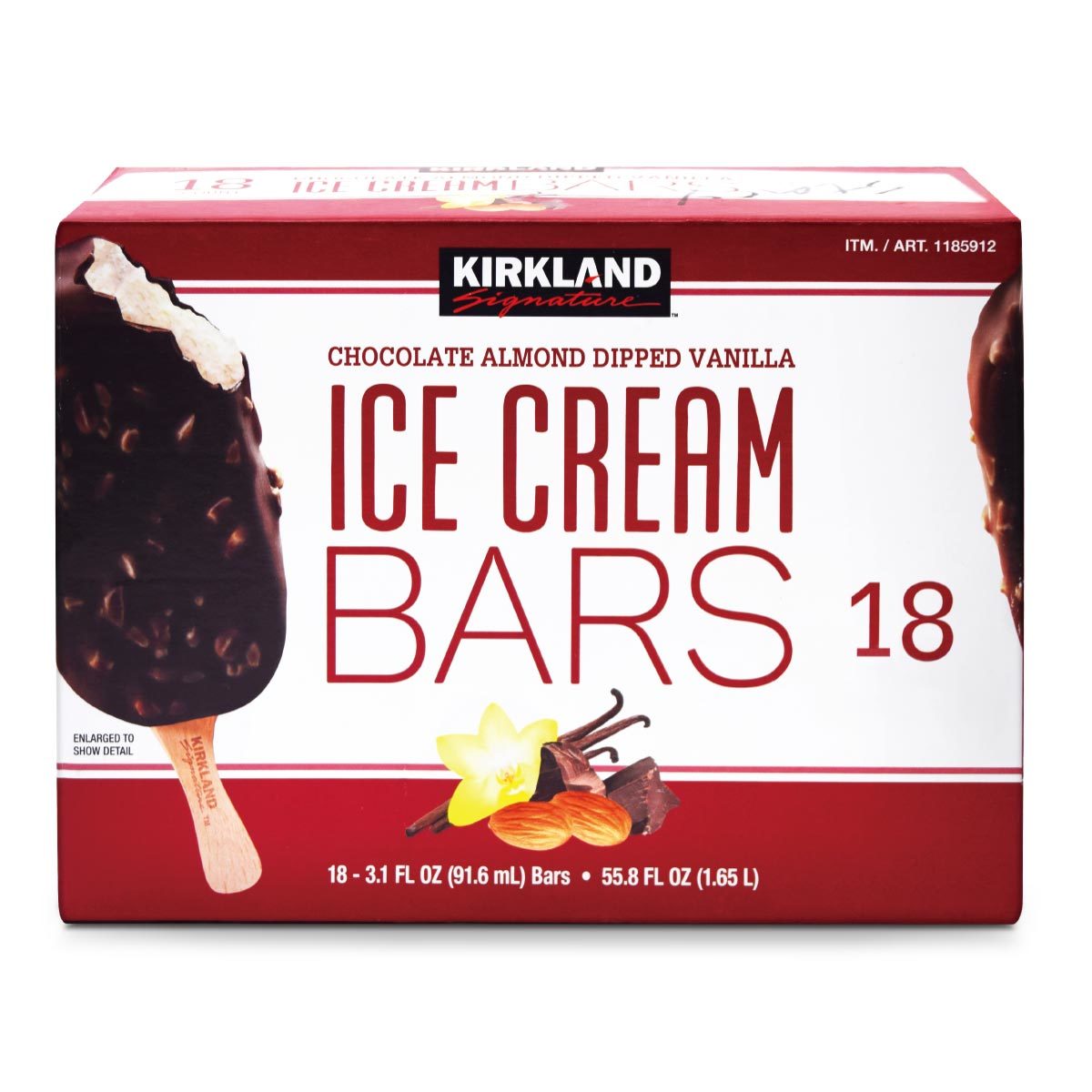 Kirkland Signature 香草巧克力杏仁雪糕91 6毫升x 18枝 Costco 好市多線上購物