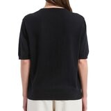 Brush Finch 女短袖毛衣 黑