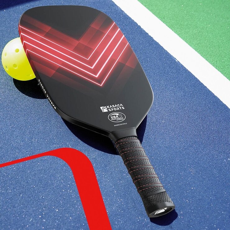 KASACA 紅V碳纖無邊匹克球拍