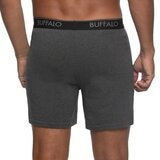 Buffalo 男針織平口內褲 5入組 S 黑+灰
