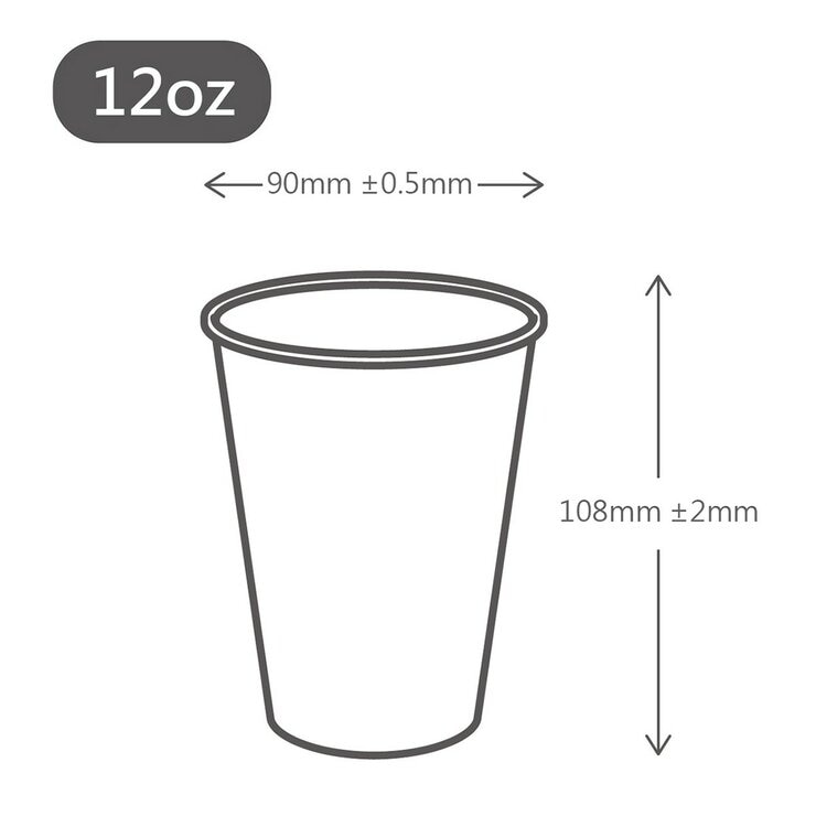 空白冷熱共用紙杯 355毫升 X 1000入