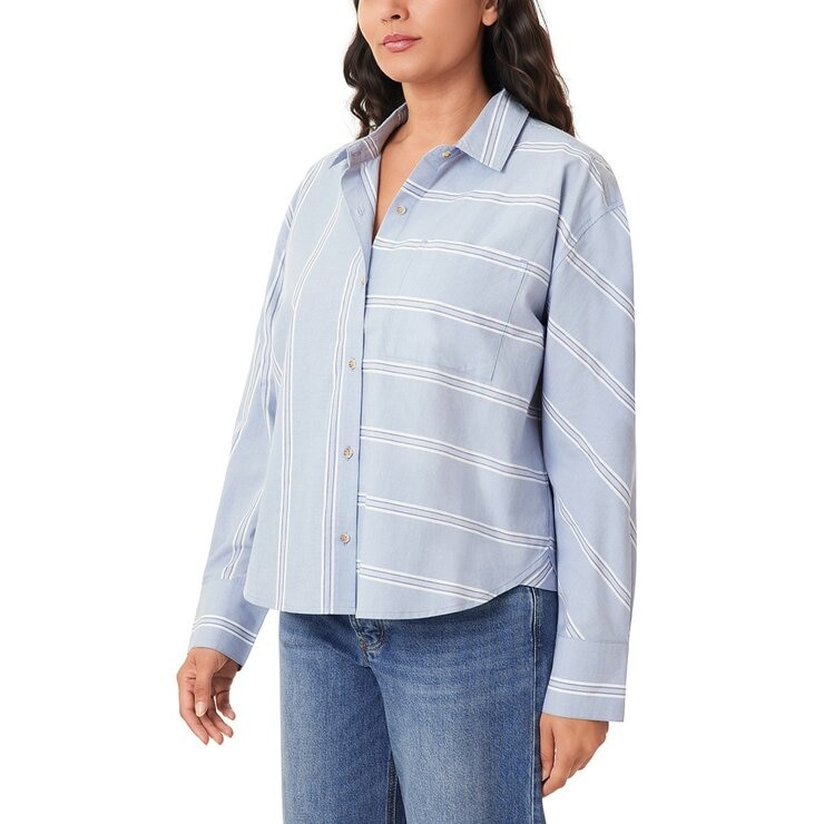 Scotch & Soda 女長袖襯衫 藍 S